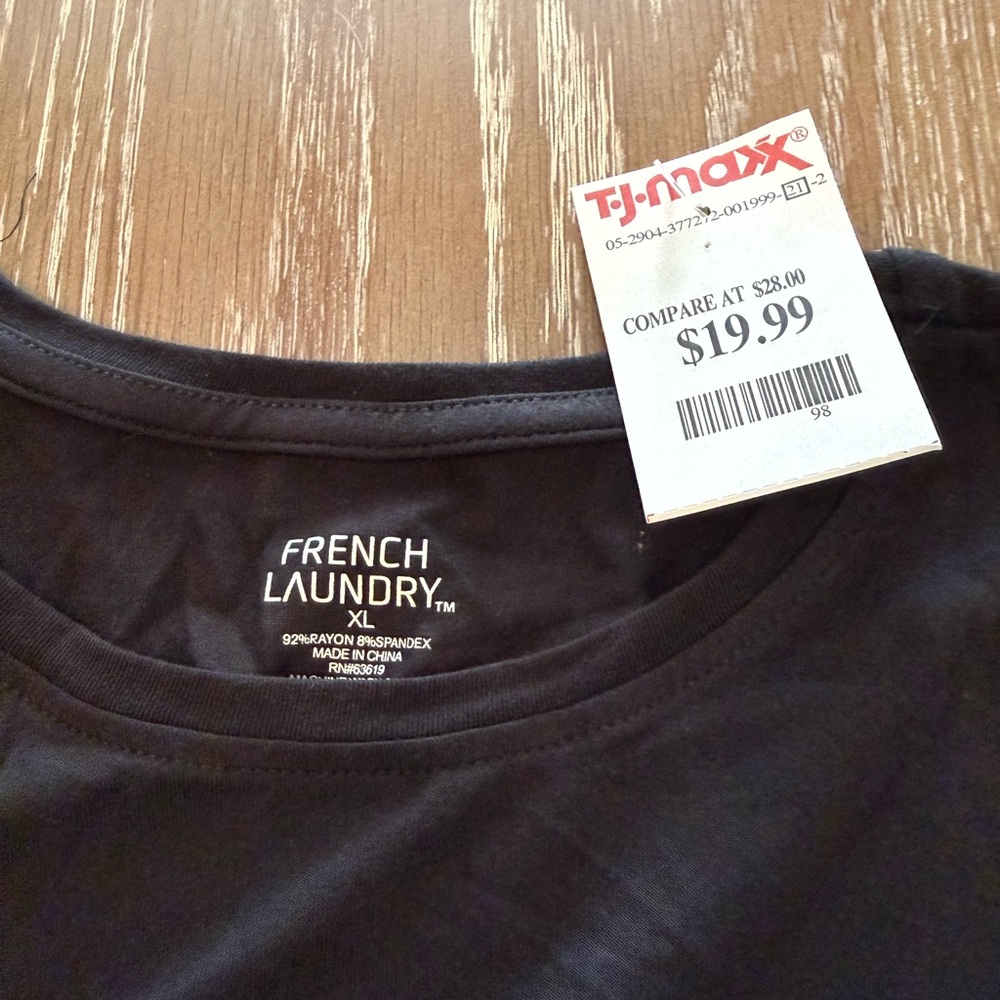 French Laundry Men's Black Tee